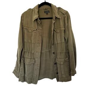 Topshop (8) Olive Green Lightweight Military Jacket Utility Safari